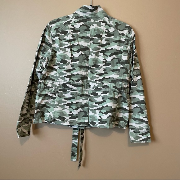 Banana Republic Camo Utility Jacket Petite Size Small - Picture 2 of 16
